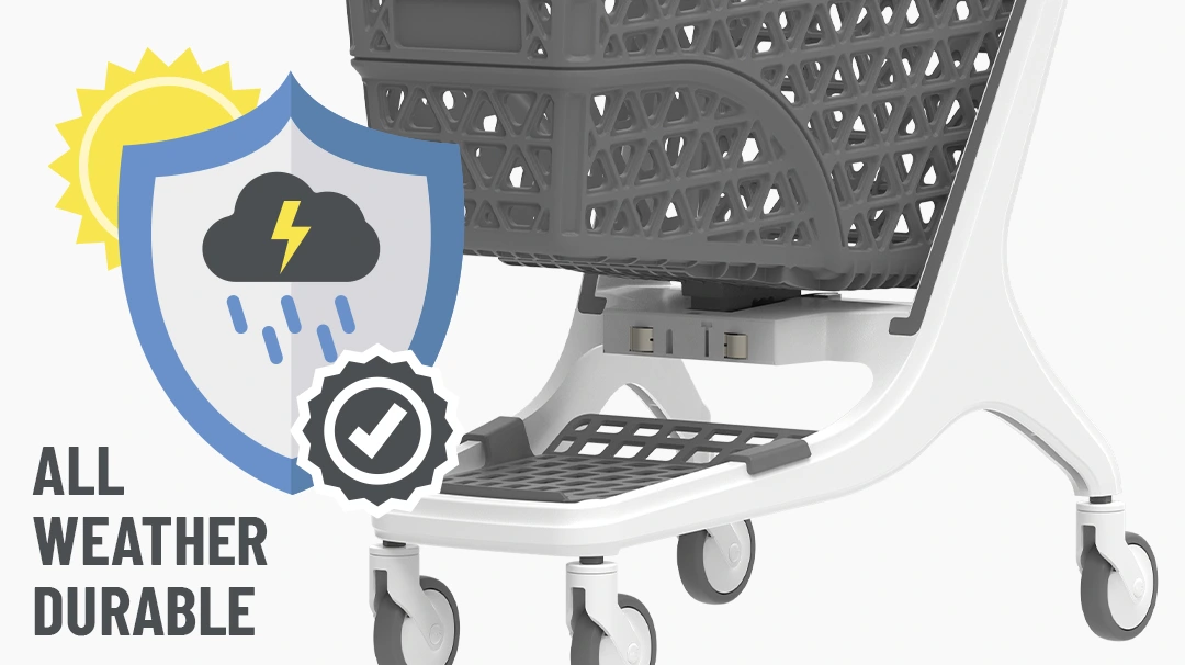 Smart shopping carts are built for all weather conditions